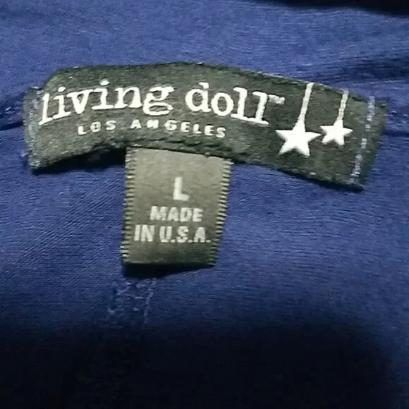 Living Doll Blue American Beauty Tank Top (Large) - Picture 3 of 4